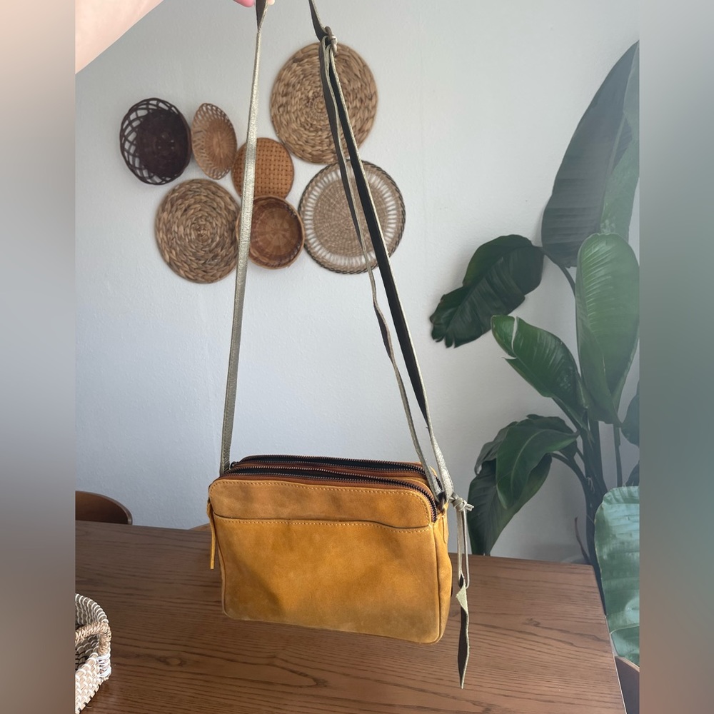 NWT Rock Paper Scissors Suede Crossbody Bag